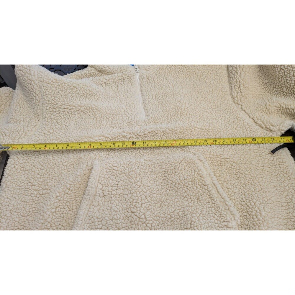 Tokyo Disney Resort Hoodie L Oversized Chip N Dale Ears Sherpa Cream Cozy RARE - Picture 8 of 9
